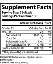 Organic Zero Fat Coconut Oil - 3 Bottles